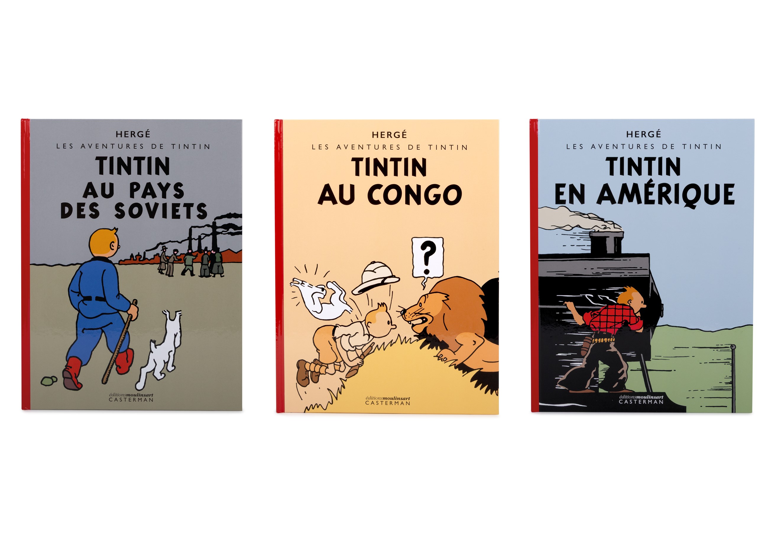Tintin albums - Black and white-coloured albums 